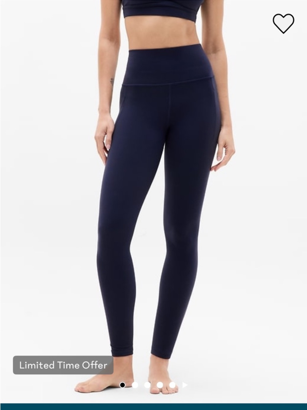 Athleta Salutation Stash High-Waist Navy Leggings for Women